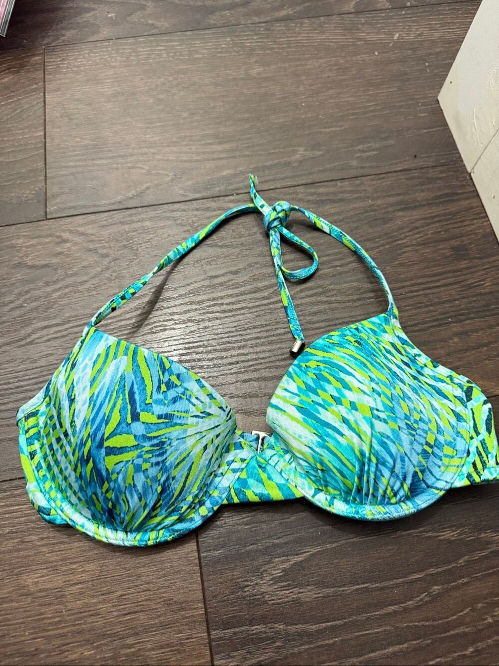 Victoria’s Secret Women’s 34B Blue Green Bikini Top Tie